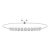 Angara Lab-grown Pressure-set Round Diamond Bolo Style Bracelet In White Gold/f-g