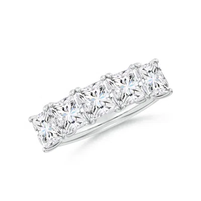 Angara Lab-grown Princess-cut Diamond Five Stone Classic Anniversary Ring In Metallic