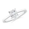 Angara Lab-grown Princess-cut Diamond Reverse Tapered Shank Solitaire Engagement Ring In White Gold/f-g