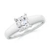 Angara Lab-grown Princess-cut Diamond Solitaire Engagement Ring In White Gold/f-g
