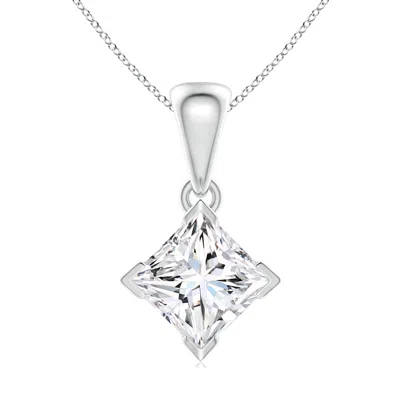 Angara Lab-grown Princess-cut Diamond Solitaire Pendant In Gold