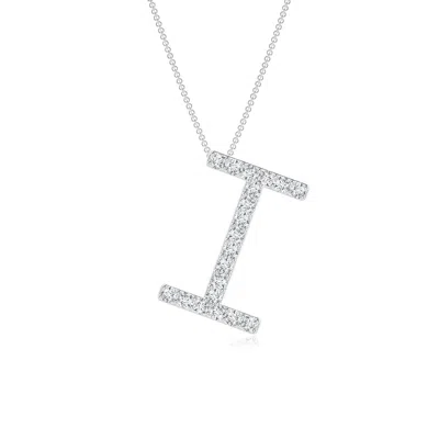 Angara Lab-grown Prong-set Diamond Capital "i" Initial Pendant In Metallic