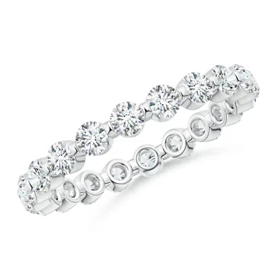Angara Lab-grown Prong-set Diamond Eternity Stackable Ring In Metallic