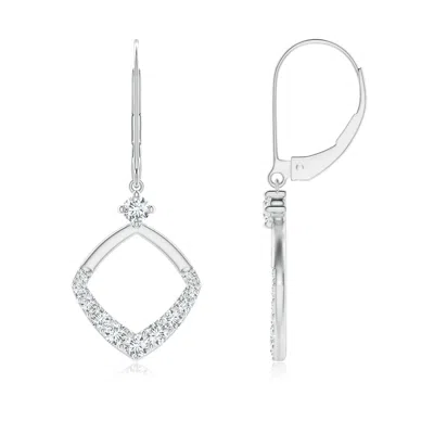 Angara Lab-grown Prong-set Diamond Rhombus Drop Earrings In Metallic