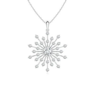 Angara Lab-grown Prong-set Diamond Sunburst Pendant In Metallic