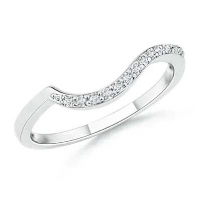 Angara Lab-grown Prong Set Diamond Swirl Wedding Ring For Women In Metallic