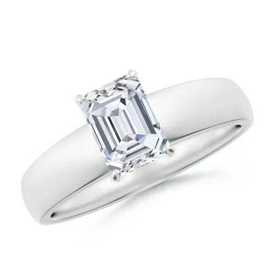 Angara Lab-grown Prong-set Emerald-cut Diamond Solitaire Engagement Ring In Metallic