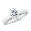 Angara Lab-grown Prong-set Oval Diamond Solitaire Engagement Ring In Platinum/f-g