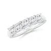 Angara Lab-grown Prong-set Princess-cut Diamond Five Stone Wedding Ring In White Gold/f-g
