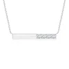 Angara Lab-grown Prong-set Round Diamond Bar Necklace In White Gold/f-g