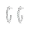 Angara Lab-grown Prong-set Round Diamond Hoop Earrings In White Gold/f-g