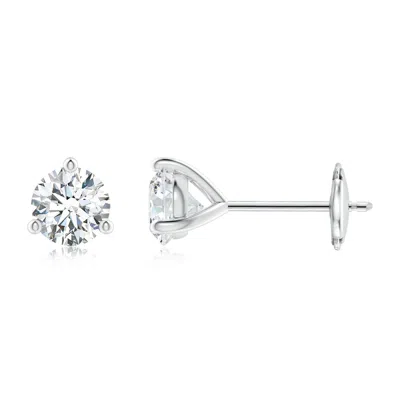 Angara Lab-grown Prong-set Round Diamond Martini Stud Earrings In Metallic