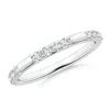 Angara Lab-grown Prong-set Semi Eternity Diamond Wedding Ring For Women In Platinum/f-g