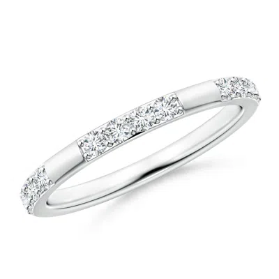 Angara Lab-grown Prong-set Semi Eternity Diamond Wedding Ring For Women In Metallic