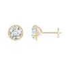 Angara Lab-grown Rope Framed Claw-set Diamond Martini Stud Earrings In Yellow Gold/f-g