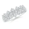 Angara Lab-grown Round Cluster Diamond Garland Wedding Ring In White Gold/f-g