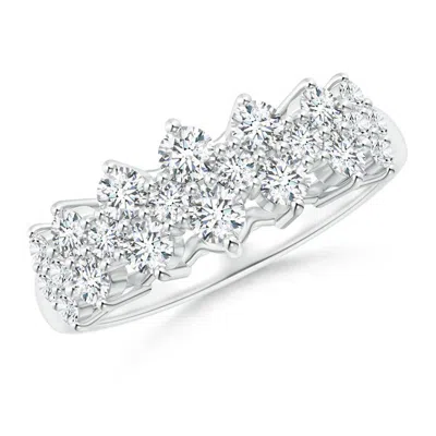 Angara Lab-grown Round Cluster Diamond Garland Wedding Ring In Metallic