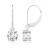 Angara Lab-grown Round Diamond Leverback Earrings In Platinum/f-g