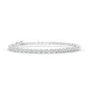 Angara Lab-grown Round Diamond Link Tennis Bracelet In White Gold/f-g