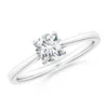 Angara Lab-grown Round Diamond Reverse Tapered Shank Cathedral Engagement Ring In White Gold/f-g