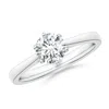 Angara Lab-grown Round Diamond Reverse Tapered Shank Cathedral Engagement Ring In White Gold/f-g
