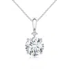 Angara Lab-grown Round Diamond Solitaire Pendant In White Gold/f-g