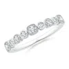Angara Lab-grown Round Diamond Stackable Fashion Ring With Milgrain In Platinum/f-g