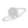 Angara Lab-grown Round Halo Diamond Cluster Promise Ring In Platinum/f-g