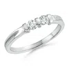 Angara Lab-grown Round Two Stone Diamond Ring With Bar Setting In White Gold/f-g
