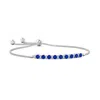Angara Lab-grown Sapphire And Lab Diamond Tennis Bolo Bracelet In White Gold/deep Rich Blue