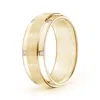 Angara Lab-grown Satin Finish Pave Set Men's Diamond Wedding Ring In Yellow Gold/f-g