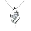 Angara Lab-grown Shell Style Oval Diamond Pendant In White Gold/f-g