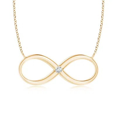 Angara Lab-grown Sideways Infinity Necklace With Gypsy Diamond In Gold