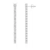 Angara Lab-grown Single Line Diamond Dangle Earrings In White Gold/f-g