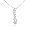 Angara Lab-grown Six Stone Diamond Journey Necklace In White Gold/f-g