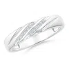 Angara Lab-grown Slanted Channel Set Diamond Wedding Ring For Her In White Gold/f-g