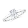 Angara Lab-grown Solitaire Cushion Diamond Tapered Shank Engagement Ring In White Gold/f-g