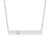 Angara Lab-grown Solitaire Diamond Bar Pendant Necklace In White Gold/f-g