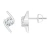 Angara Lab-grown-solitaire Diamond Bypass Stud Earrings