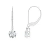 Angara Lab-grown Solitaire Diamond Dangle Earrings In White Gold/f-g