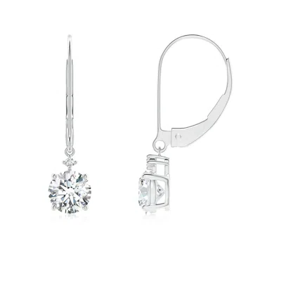 Angara Lab-grown Solitaire Diamond Dangle Earrings In Metallic