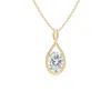 Angara Lab-grown Solitaire Oval Diamond Twist Bale Pendant In Yellow Gold/f-g