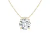Angara Lab-grown Solitaire Round Diamond Floating Pendant In Yellow Gold/f-g