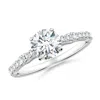 Angara Lab-grown Solitaire Round Diamond Station Engagement Ring In White Gold/f-g