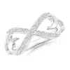 Angara Lab-grown Split-shank Round Diamond Infinity Heart Ring In White Gold/f-g