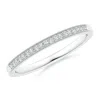 Angara Lab-grown Stackable Diamond Wedding Ring With Milgrain In White Gold/f-g
