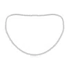 Angara Lab-grown Three-prong Set Diamond Half Tennis Necklace In White Gold/f-g