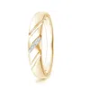 Angara Lab-grown Triple-ribbed Channel Set Diamond Men's Wedding Ring In Yellow Gold/f-g