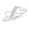 Angara Lab-grown Twin-row Diamond Swirl Infinity Link Ring In White Gold/f-g