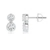 Angara Lab-grown Two Stone Diamond Infinity Earrings In Platinum/f-g